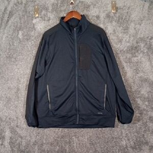 QOR mens Ma1 Bomber Jacket Blue Performance Full Zip Long Sleeve Size XL